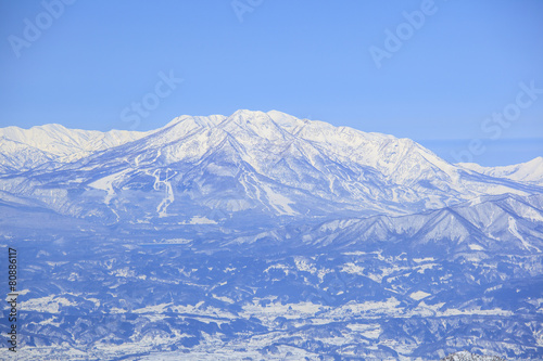 Mt. Myoko in winter view from Mt. Yokote