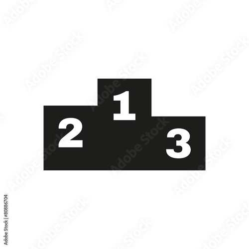 The pedestal icon. Podium symbol. Flat