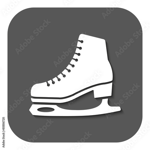 The skates icon. Figure Skates symbol. Flat