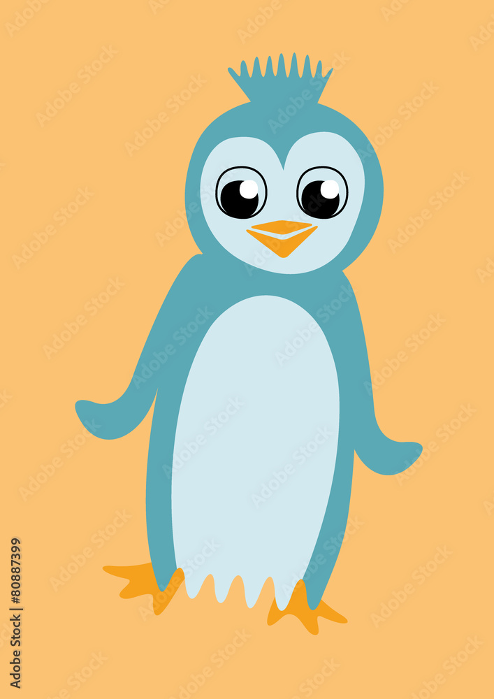 Obraz premium Colorful happy penguin