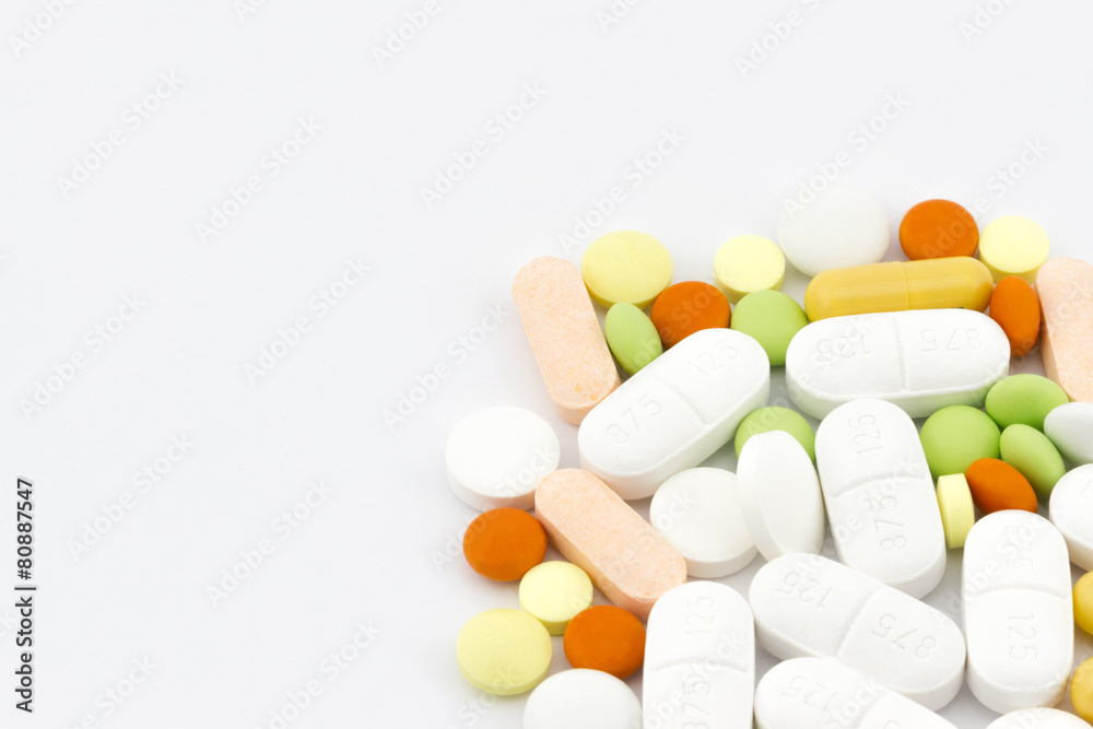 Heap of different pills, tablets and capsules Heap of different pills, tablets and capsules