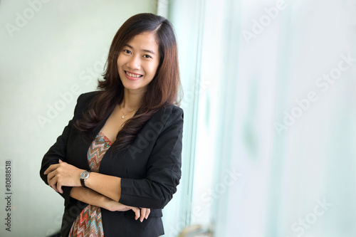 Young businesswoman smile, standing on white background Free Download Young businesswoman smile, standing on white background - GFXLoad