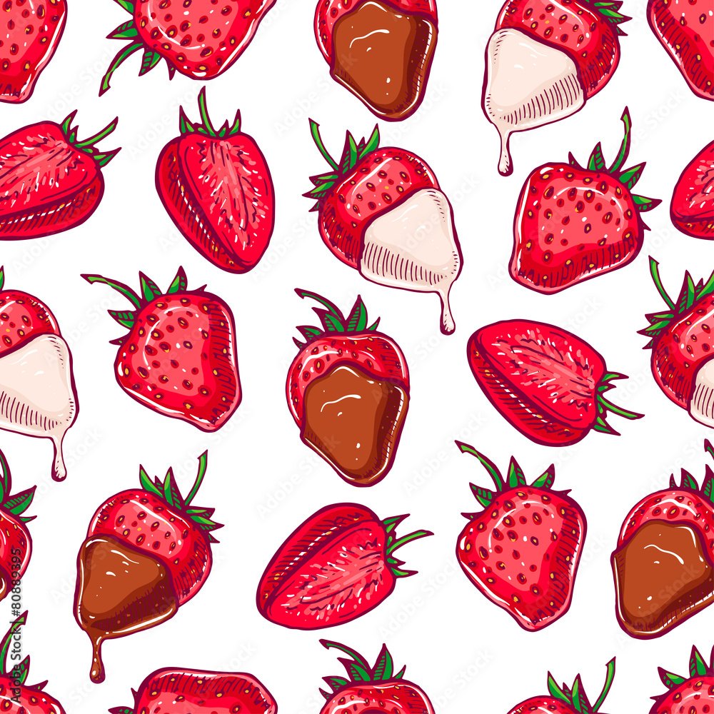 Obraz premium strawberries and chocolate