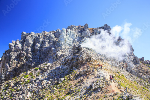 Active volcano Mt. Yakedake photo