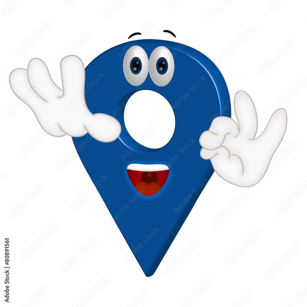 Funny cartoon location point pin sign place position Funny cartoon location point pin sign place position