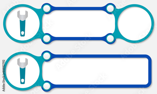 Two vector abstract frames for your text and spanner