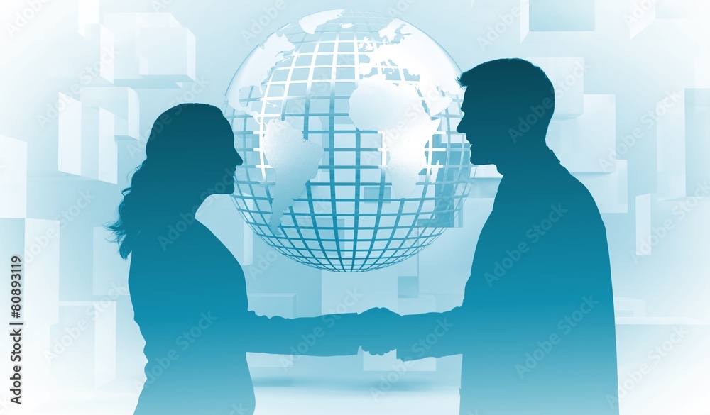 Composite image of future partners shaking hands Composite image of future partners shaking hands