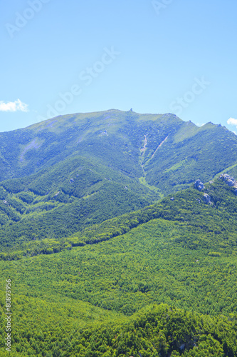 Fototapeta Naklejka Na Ścianę i Meble -  Mt. Kinpou seen from Mt. Mizugaki, Japanese Mountain