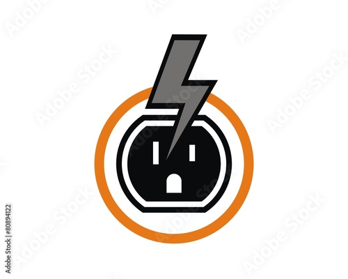 electricity plugs logo icon vector