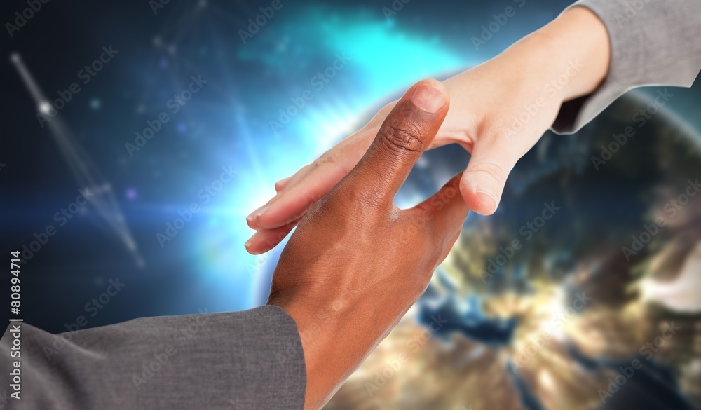 Composite image of businesspeople going to shake hands Composite image of businesspeople going to shake hands