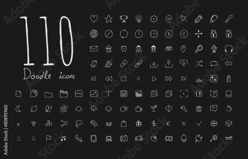 Doodle icon set