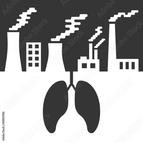 environmental issues with lungs and air pollution