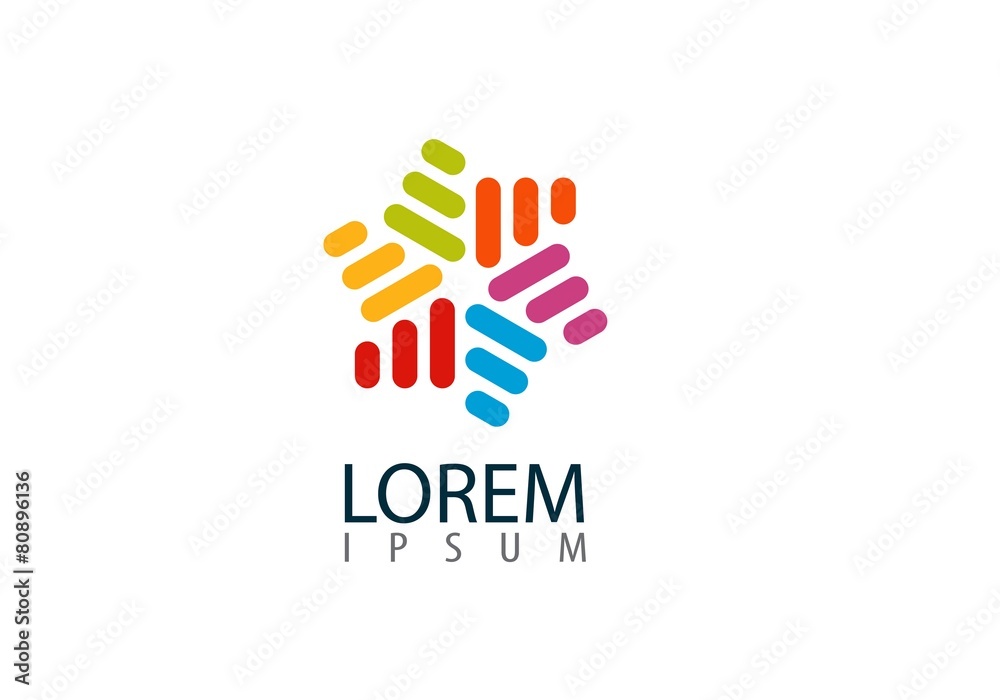 Colorful abstract logo design. Creative infinity shape. Colorful abstract logo design. Creative infinity shape.