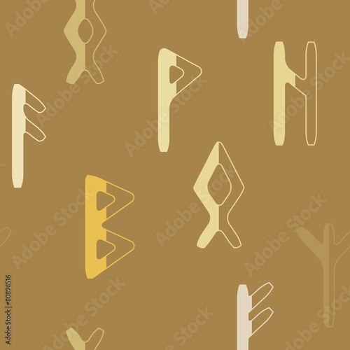 seamless background with runes