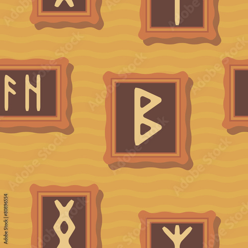 seamless background with runes