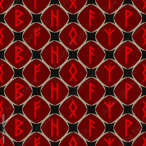 seamless background with runes