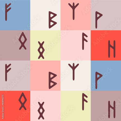 seamless background with runes