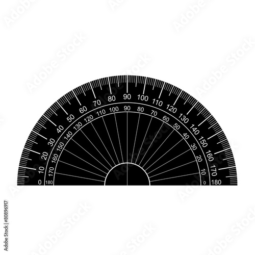 protractor silhouette vector