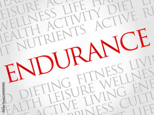 ENDURANCE word cloud, fitness, sport, health concept
