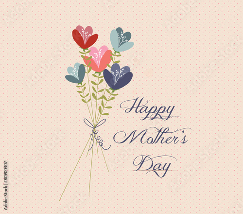 mothers day Flower Bouquets retro