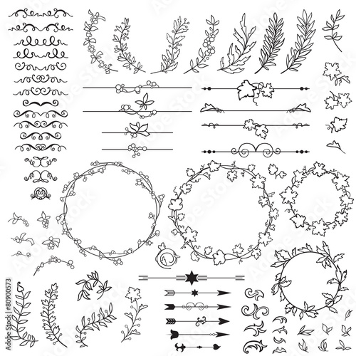 set of elements for design