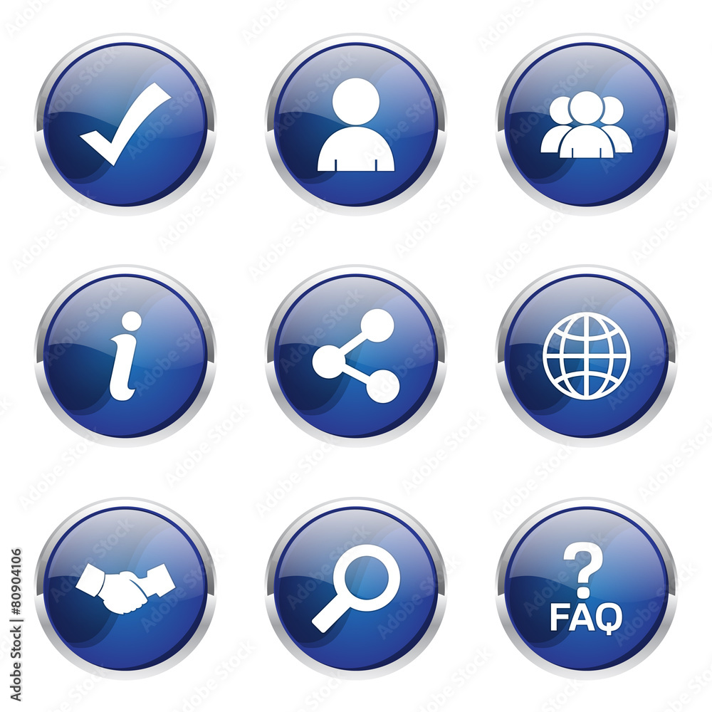 Web Internet Blue Vector Button Icon Design Set 2 Web Internet Blue Vector Button Icon Design Set 2