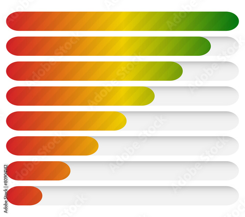 Progress loading bars. Vector