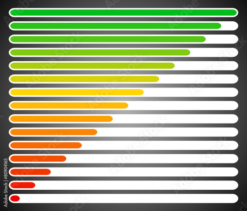 Progress loading bars. Vector