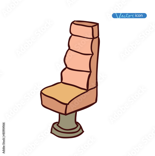 Chair icon, vector illustration.