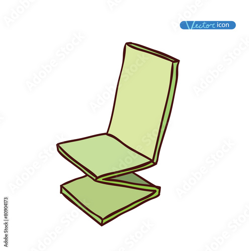 Chair icon, vector illustration.