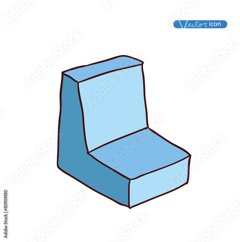 Chair icon, vector illustration.