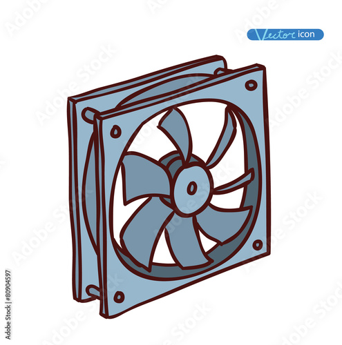 computer fan vector illustration.