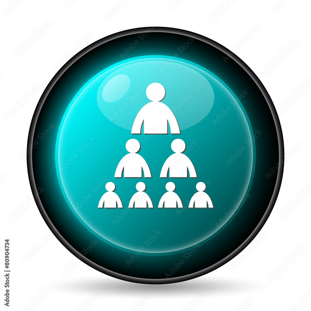 Organizational chart with people icon Organizational chart with people icon