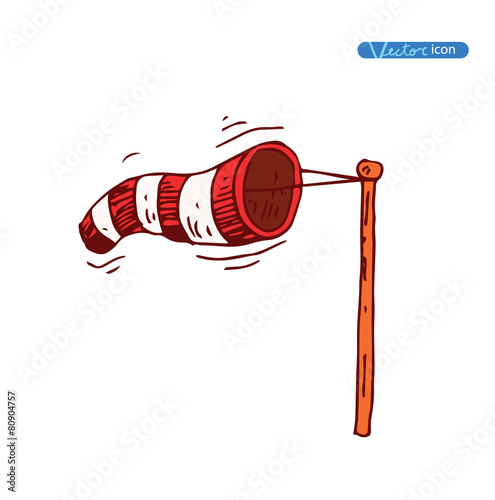 windsock, vector illustration
