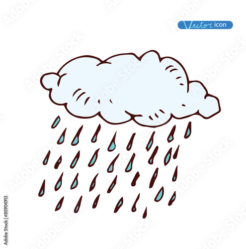 rain cloud , Weather Icons. vector illustration.