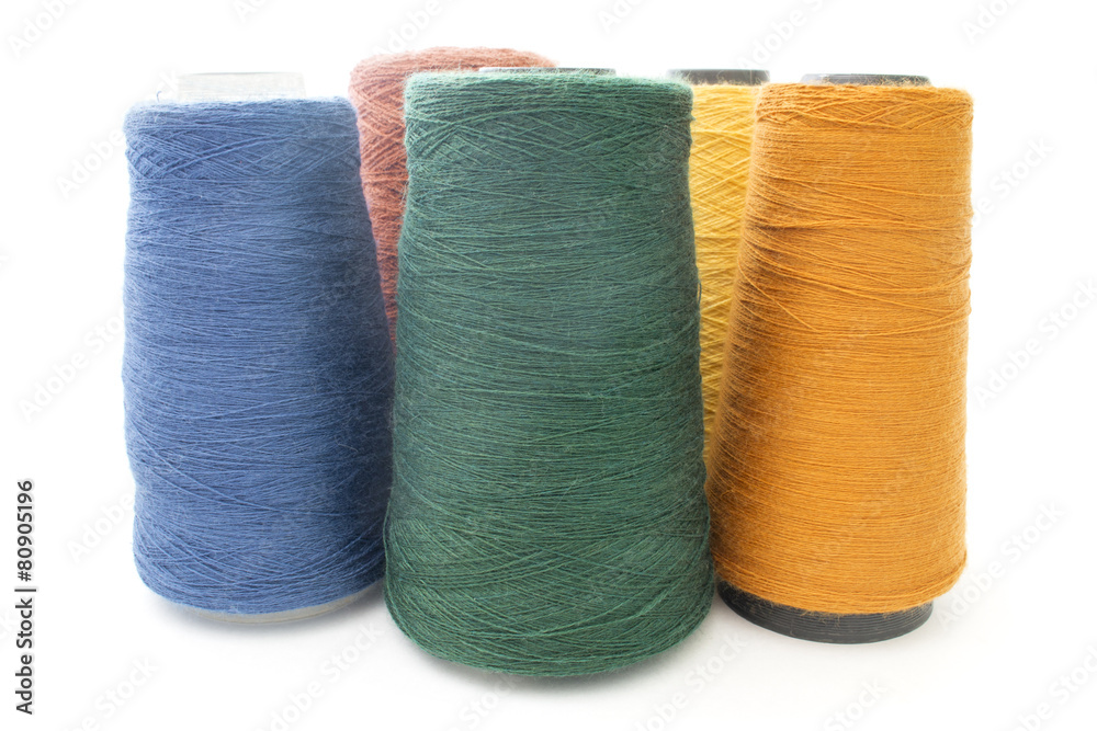 threads and yarns isolated ob a white background threads and yarns isolated ob a white background