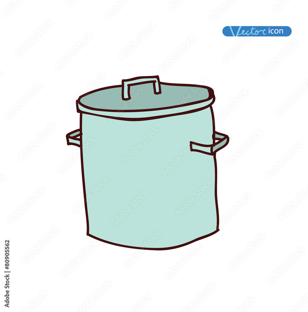 pan hand drawn vector illustration. pan hand drawn vector illustration.