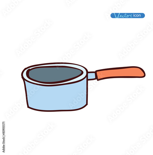 pan hand drawn vector illustration.