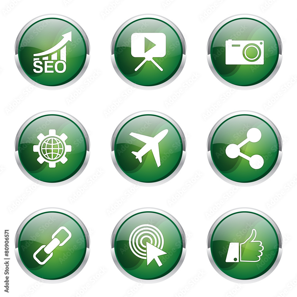 SEO Internet Sign Green Vector Button Icon Design Set 1 SEO Internet Sign Green Vector Button Icon Design Set 1