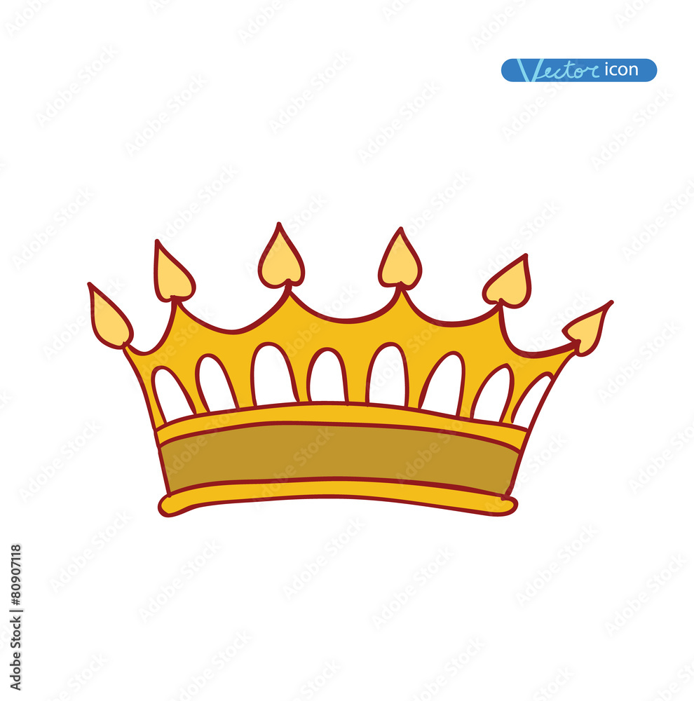 crown, vector hand drawn vector. crown, vector hand drawn vector.