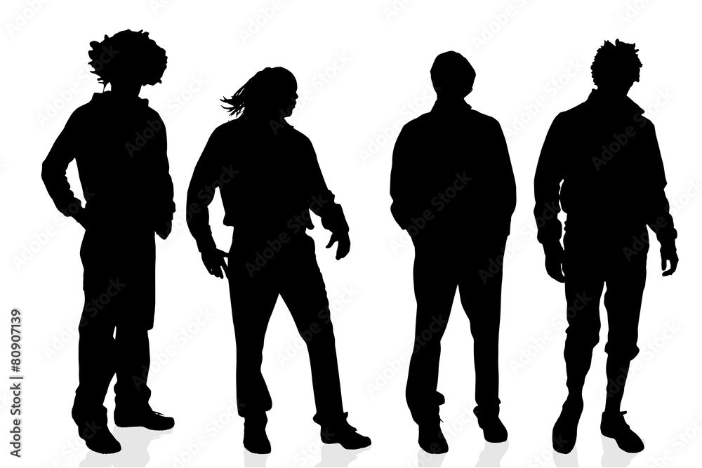 Vector silhouette of a man.