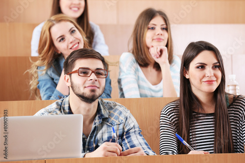 Group of students sitting i...