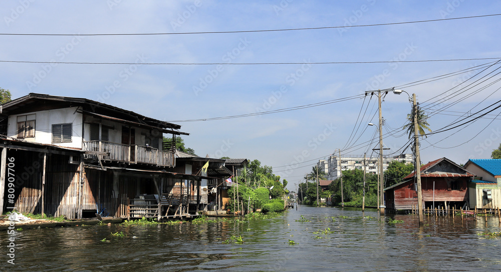 BANGKOK, THAILAND - December 15, 2014: boating on the Chao Phray BANGKOK, THAILAND - December 15, 2014: boating on the Chao Phray