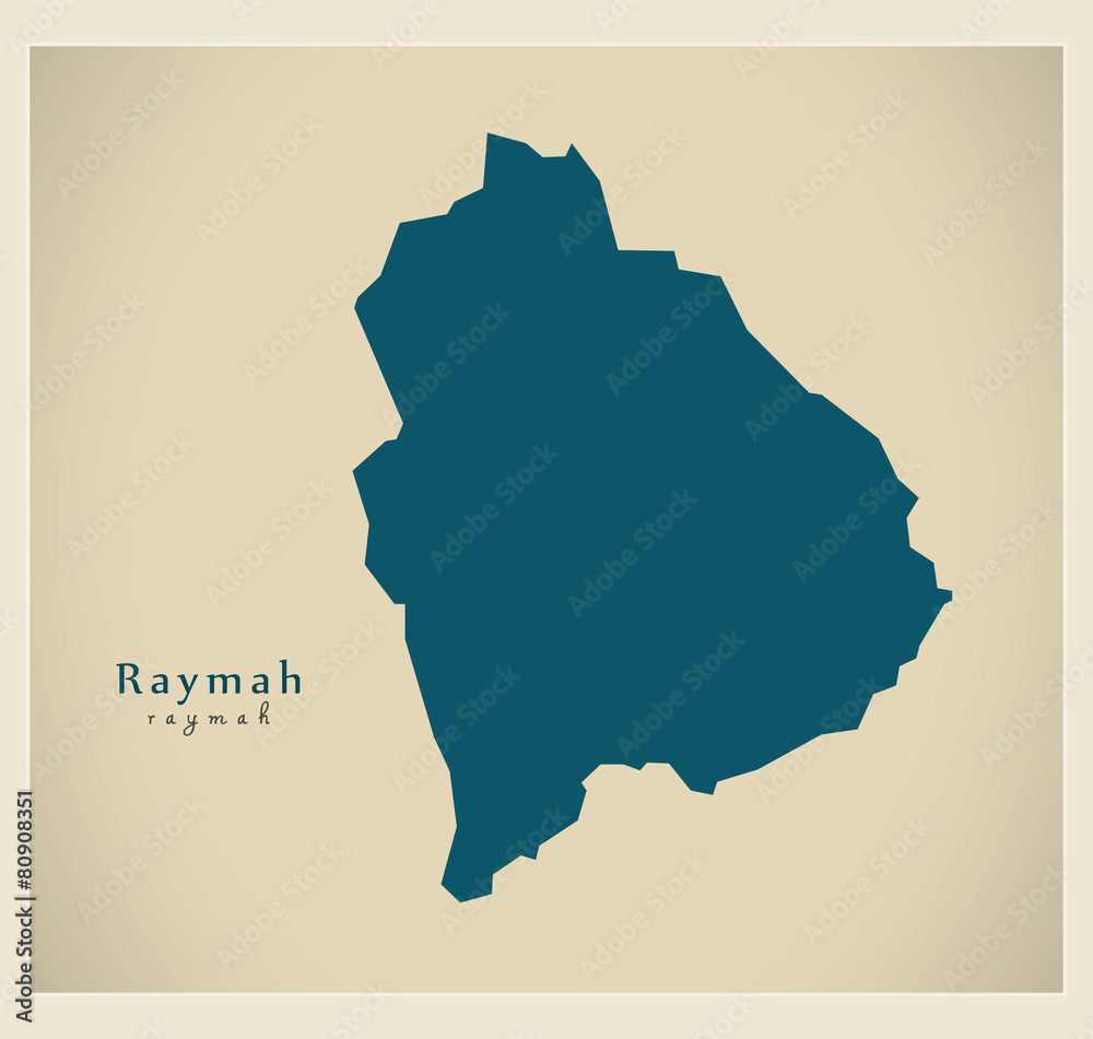 Obraz premium Modern Map - Raymah YE