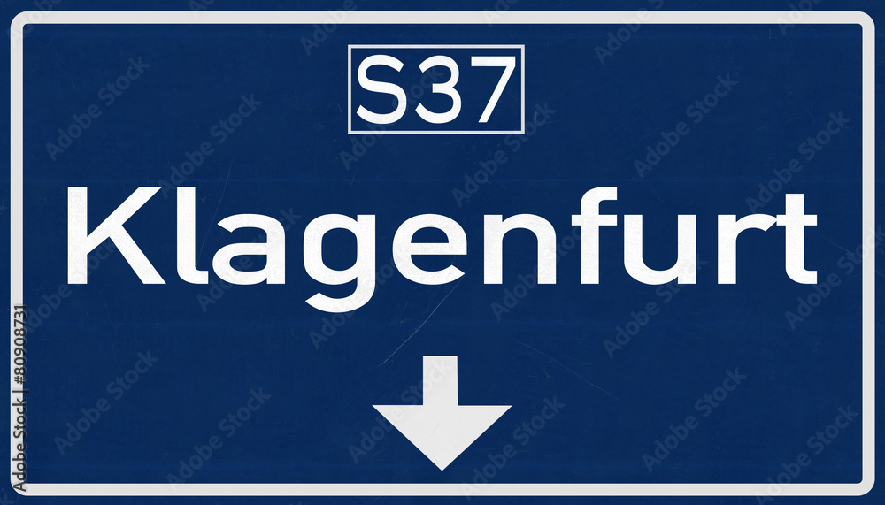 Klagenfurt Austria Highway Road Sign
