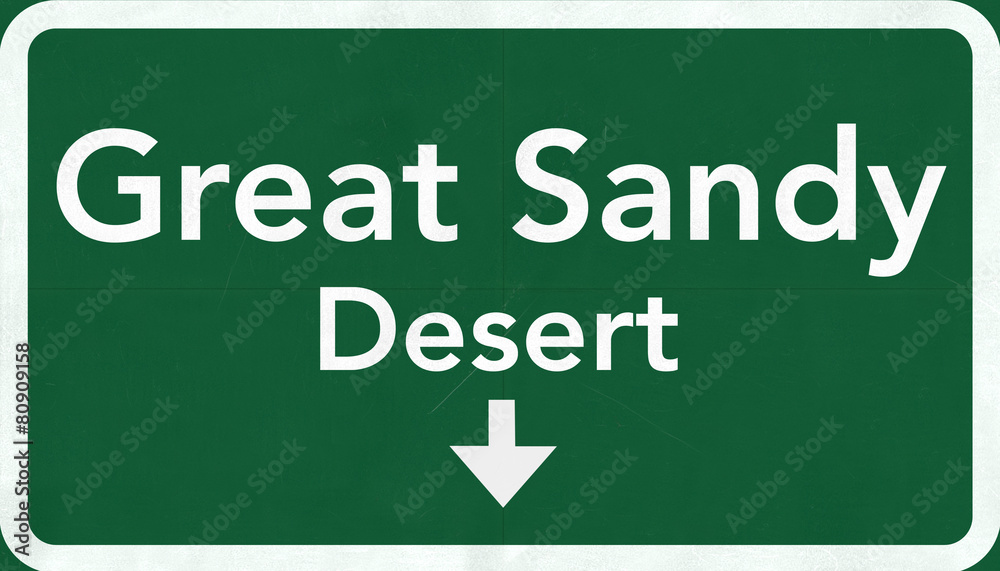 Great Sandy Desert Highway Road Sign