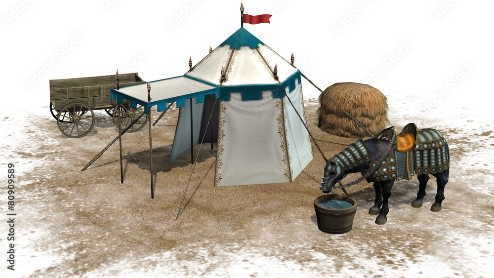 © sabida - medieval scene with horse © sabida - medieval scene with horse