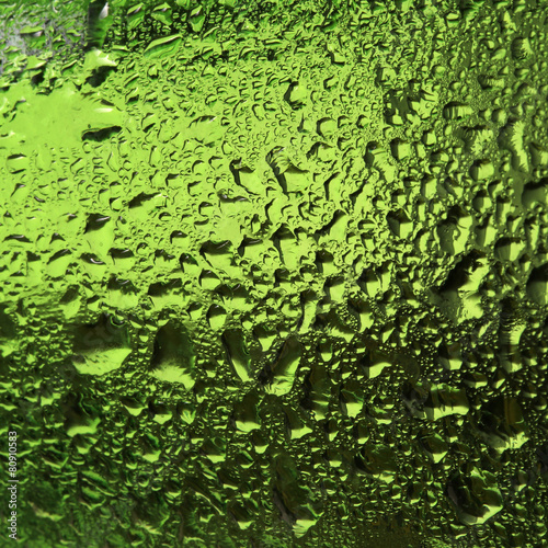 drops on green glass