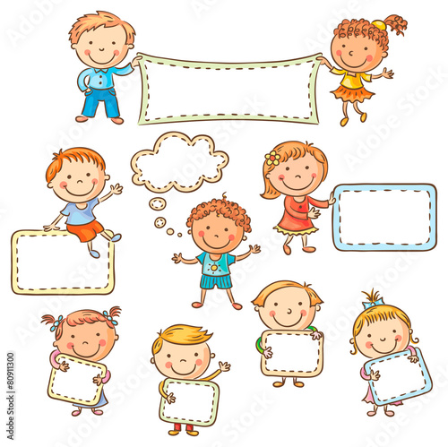 Kids with Blank Signs