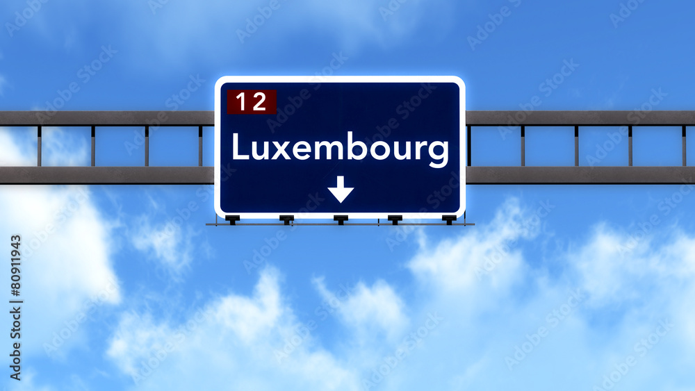 Luxembourg Highway Road Sign